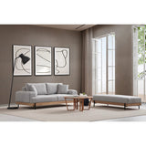 Eti Oak 3-sits (220 x 98 x 78 cm) 3-sitssoffa Grå