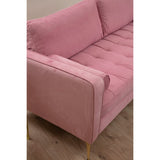 Rom (215 x 90 x 70 cm) 3-sitssoffa Dammig rosa