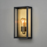 Carpi E27 Vägglampa Ute Svart/Mässing, Stor (20.5 cm)
