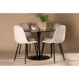 Glade, Polar Rund matgrupp Beige, Svart, Svart, ⌀100