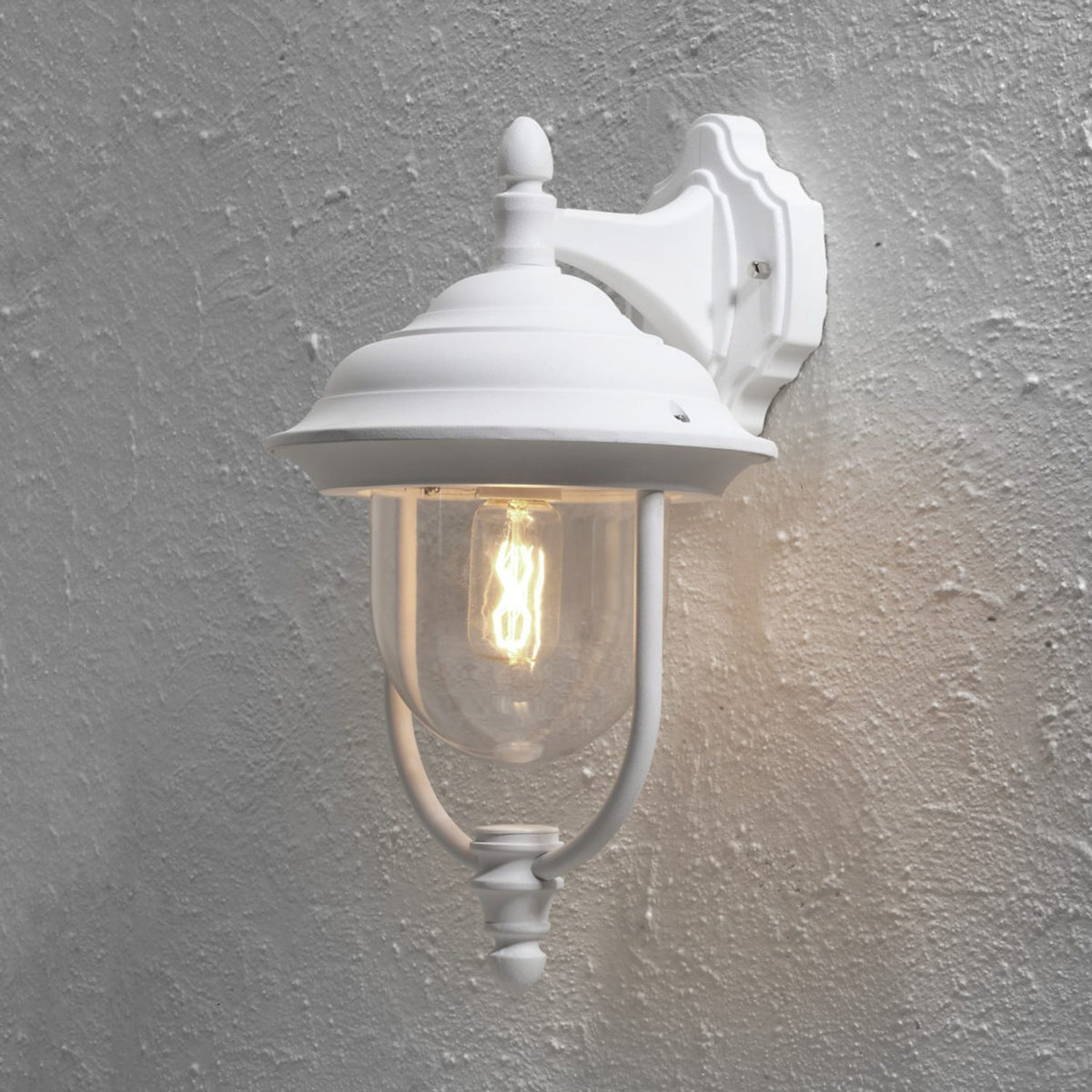 Parma E27 Vägglampa Ute Ned, Vit