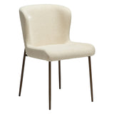 Glam Stol Frosted Almond, Antique Brass