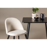 Polar, Velvet Rektangulär matgrupp Beige, svart, Svart, 75 x 75