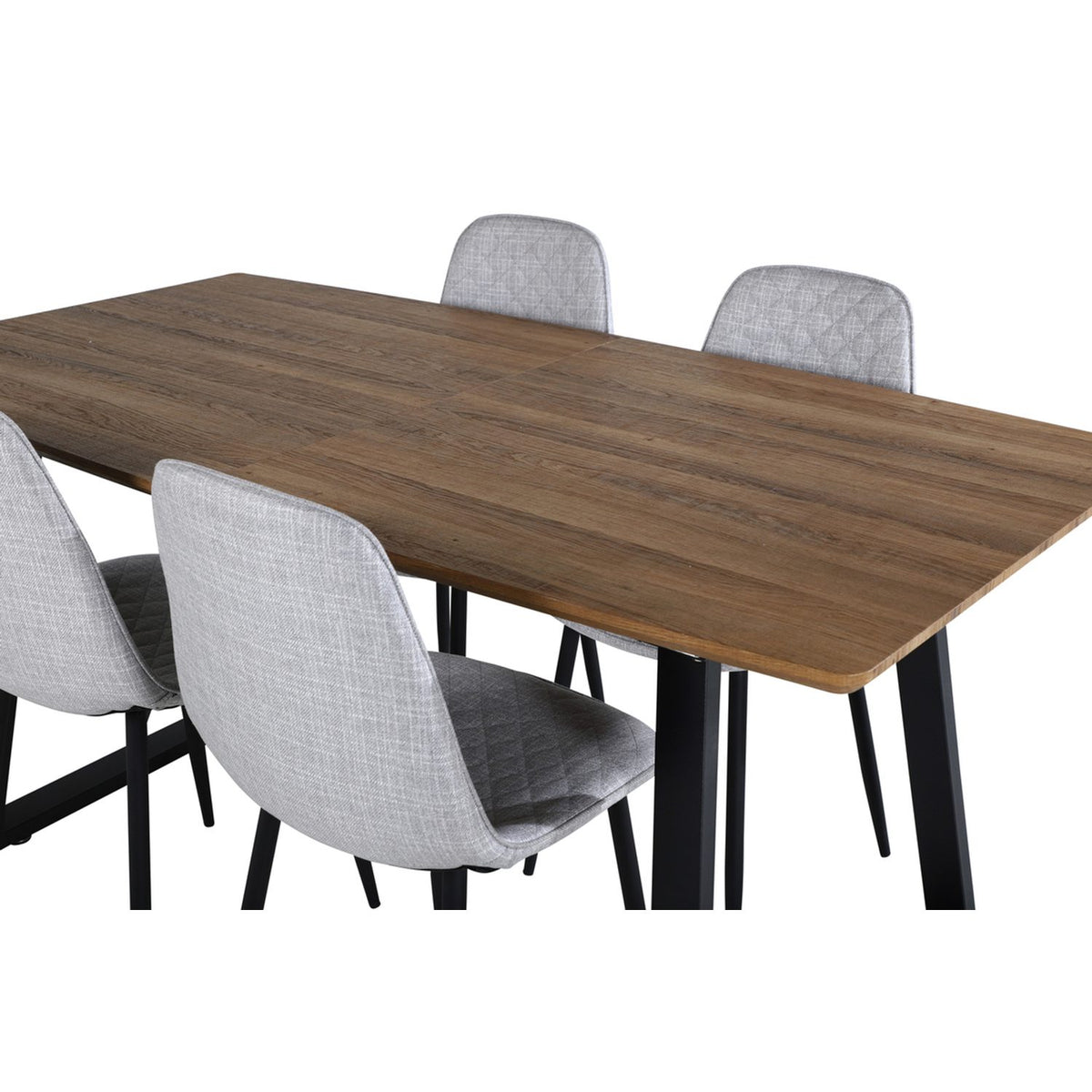 Inca, Polar Rektangulär matgrupp Svart,Grå, Svart,Natur, 160 x 85