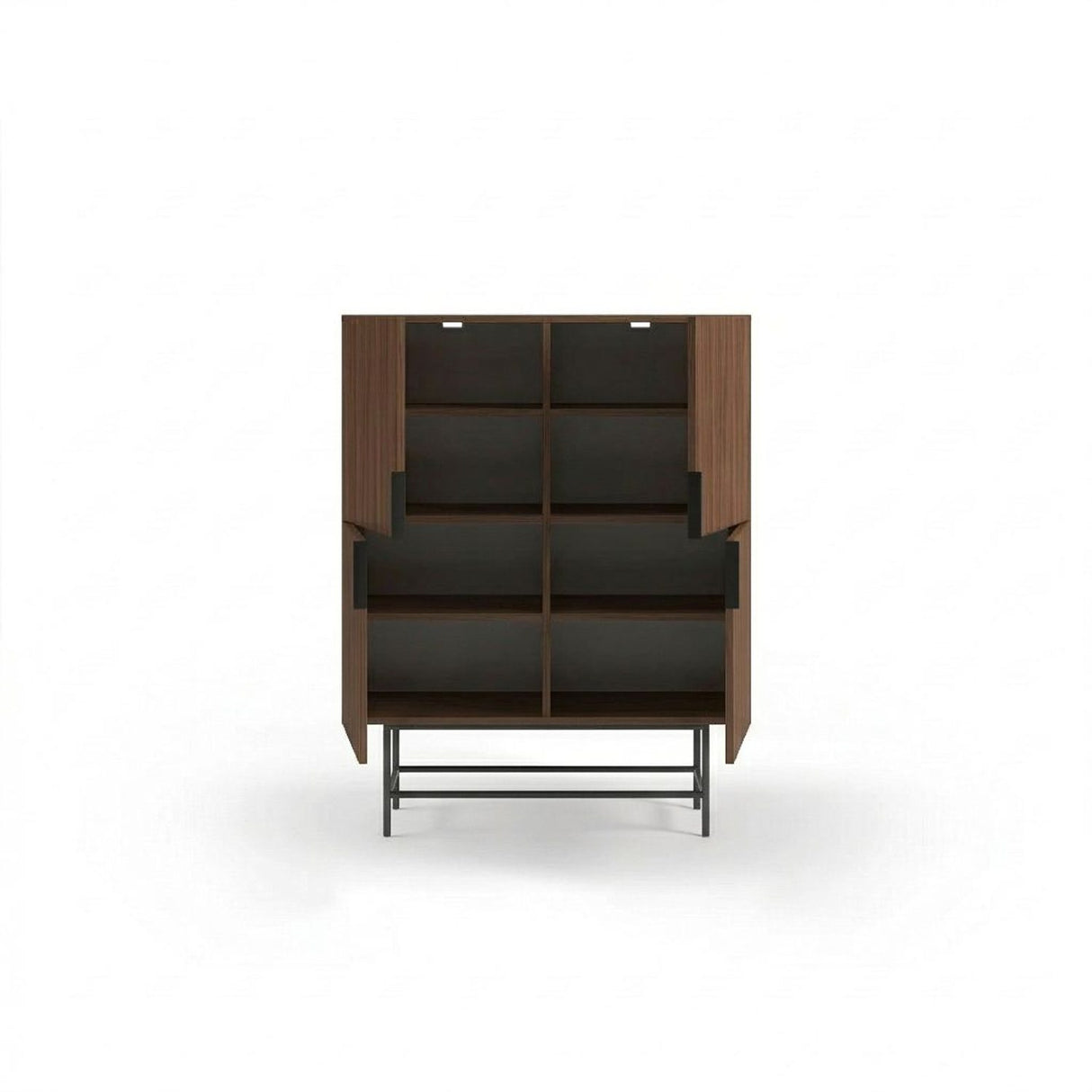 Edinburgh (100 x 128 x 40 cm) Sideboard Milano valnöt svart