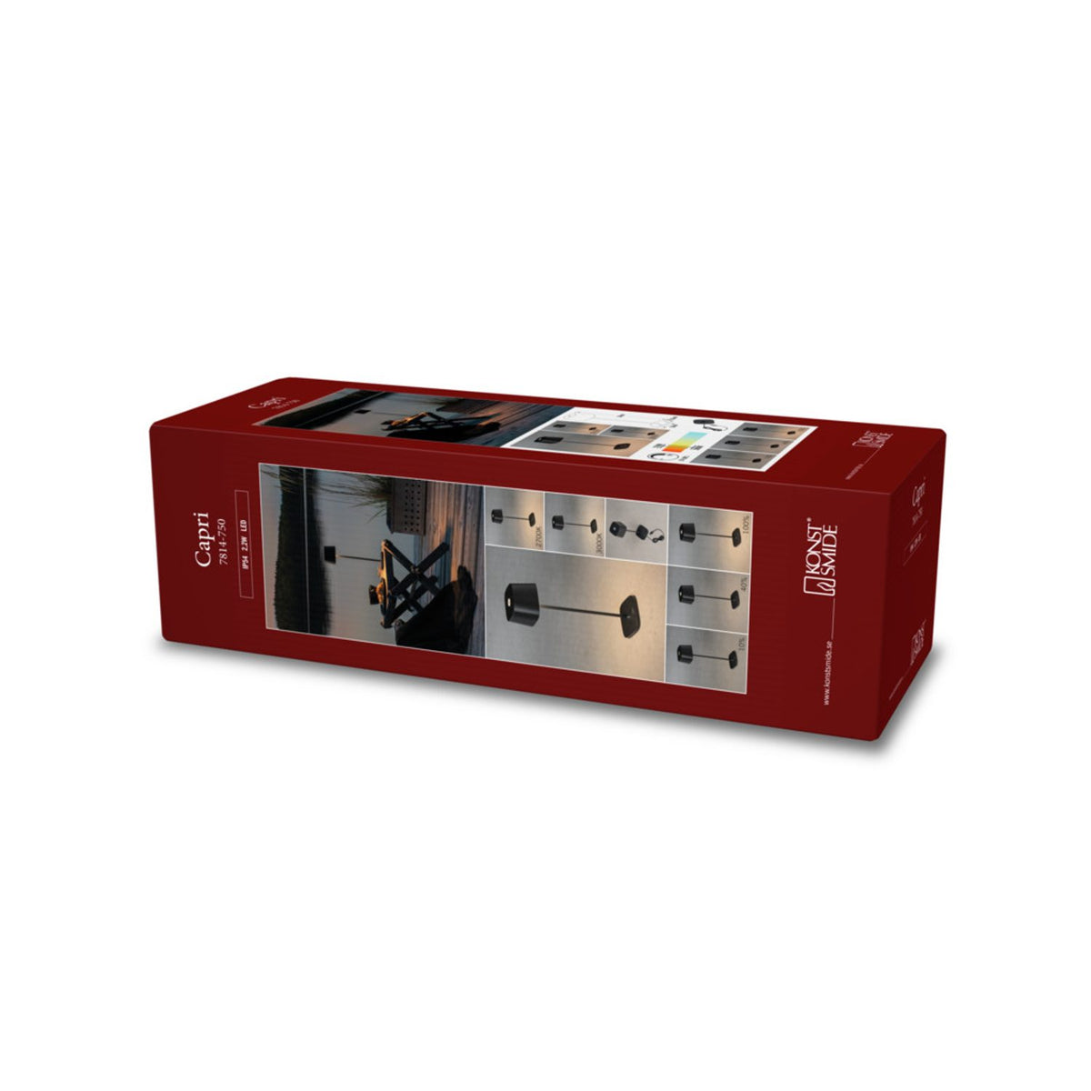 Capri bordslampa USB Bordslampa Ute/Inne Svart
