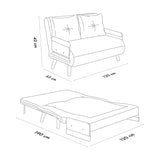 Cosmo Two (78 x 120 x 82 cm) 2-sits bäddsoffa Vit