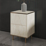 Bilbao Travertine / Gold Nattduksbord