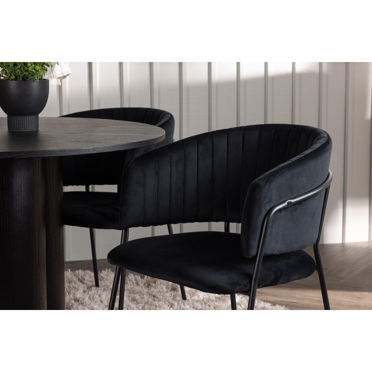 Olivia, Selma Rund matgrupp Svart, Svart, 4st