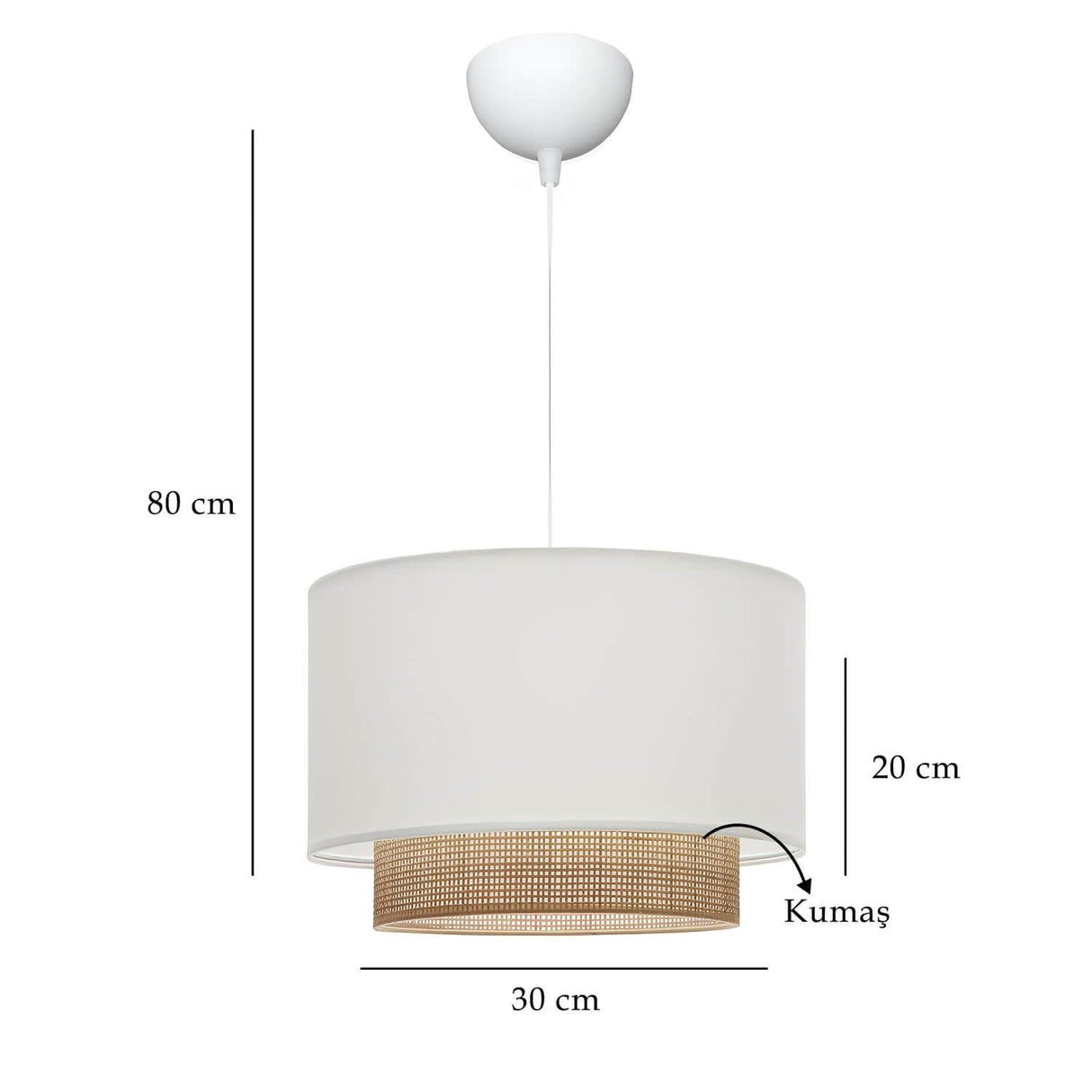 Dusk 1 (H 70 cm) Kräm Ljuskrona