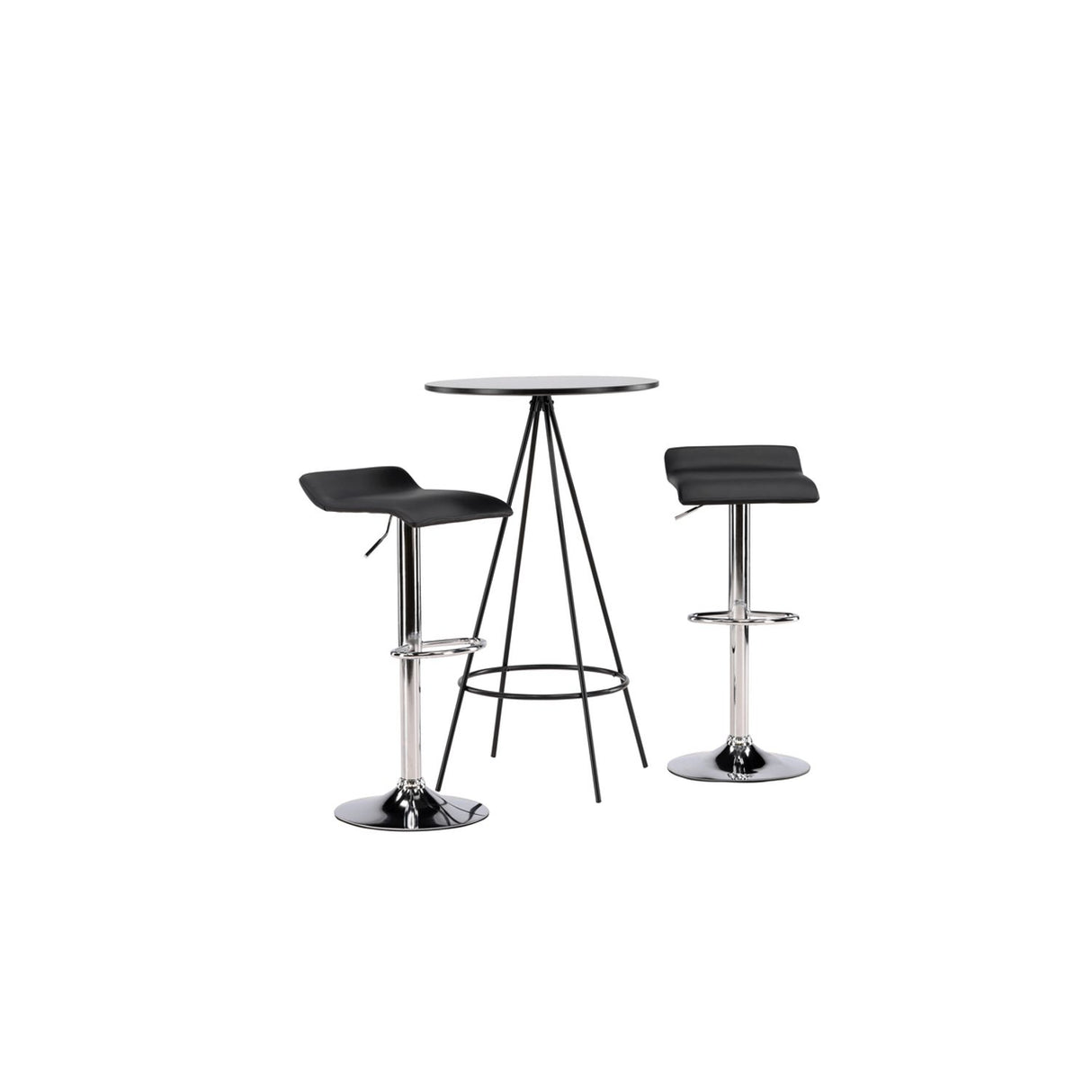 Bistro, Jonna Rund matgrupp Svart,Silver, Svart, ⌀60