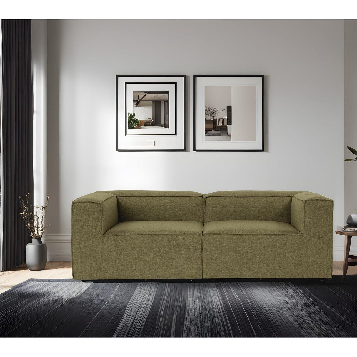 Fora 2-sits (214 x 66 x 105 cm) 2-sitssoffa Grön
