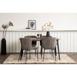Tempe, Modesto Rektangulär matgrupp Beige, Svart, Valnöt, 140 x 80