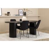 Bianca, Muce Oval matgrupp Svart, Svart, 200 x 90