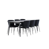 Ellis, Modesto Rektangulär matgrupp Svart, Svart, 230 x 85