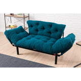 Helsingfors (155 x 85 x 70 cm) 2-sits bäddsoffa Petrolblå