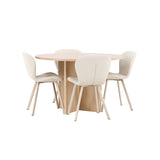 Strada, Lilja Oval matgrupp Beige, Vitpigmenterad, ⌀120