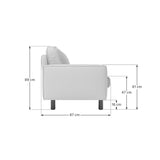 Gothenburg (223 x 89 x 87 cm) 3-sitssoffa Mjölkskum valnöt