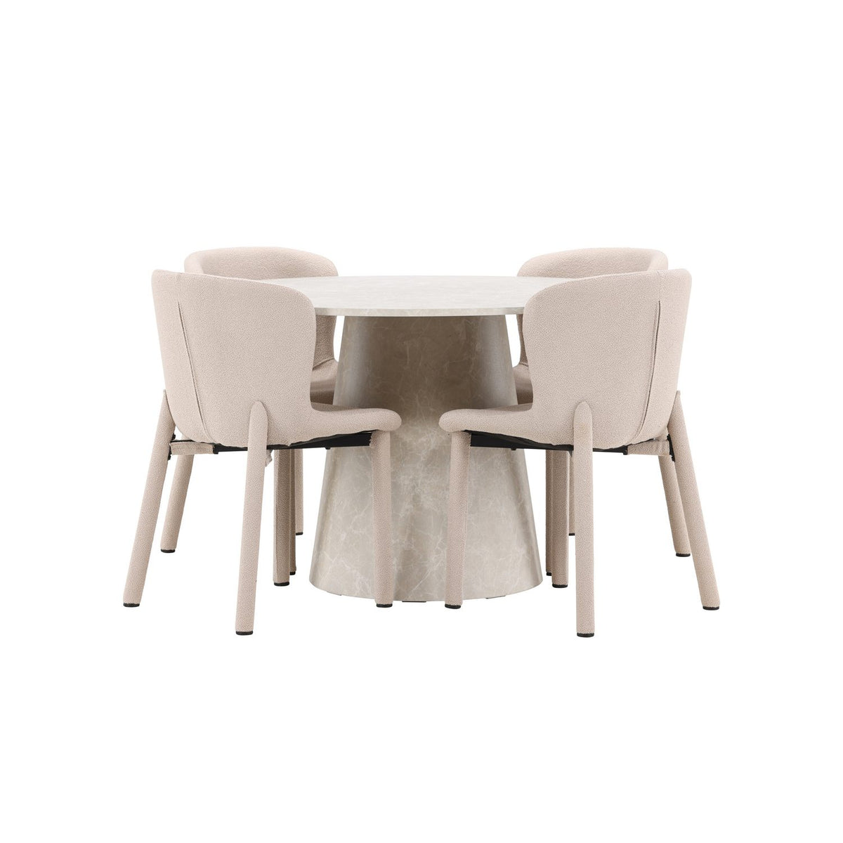 Lanzo, Astoria Runt matgrupp Beige, Beige, 4st