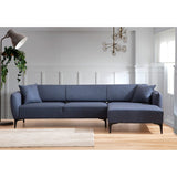 Gaborone (270-140 x 95 x 67 cm) Hörnsoffa Blå, Höger