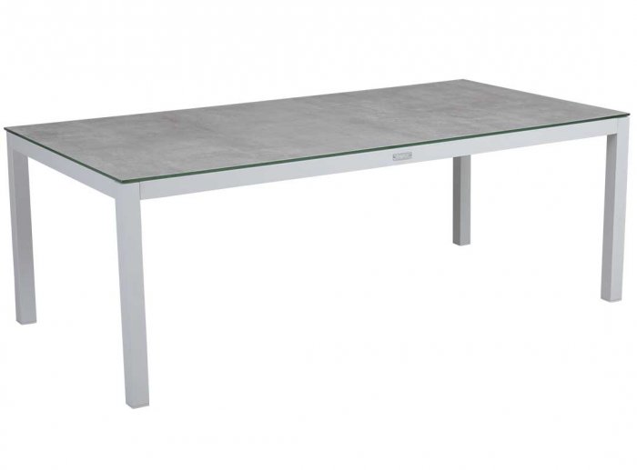 Belfort Soffbord 140x70 cm Vit/Grå