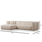 Vaduz Corner (300-150 x 100 x 72 cm) Beige Hörnsoffa Vänster