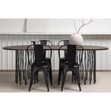 Stone, Tempe Ovalt matgrupp Svart, Svart,mocka, 220 x 100