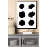 Prickar Poster Vit, 50 x 70 cm