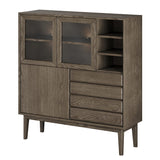 Broholm Solid Högskåp 124x133 cm Rökoljad Ek