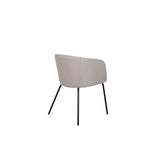 Berit Matstol Beige,Svart, Polyesterlinne, 55 x 78 x 55