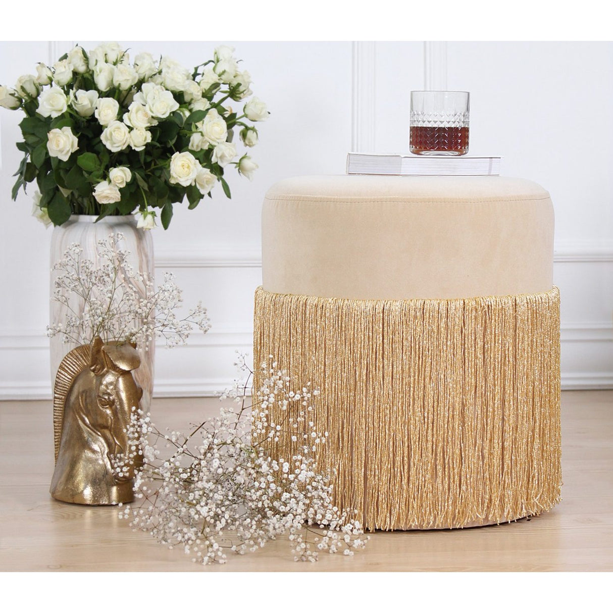 Graz (45 x 47 cm) Sittpuff Guld