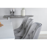 Polar, Velvet Deluxe Rektangulär matgrupp Svart,Ljusgrå, Vit, 180 x 90