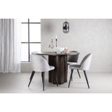 Olivia, Velvet Rund matgrupp Mocka