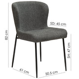 Glam Stol Pebble Earth, Black