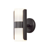 Modena GU10 Dubbel Svart/Opal Vägglampa Ute