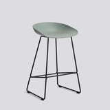 AAS 38 65 cm Barpall Fall green 2.0, Black – pulverlackerat stål