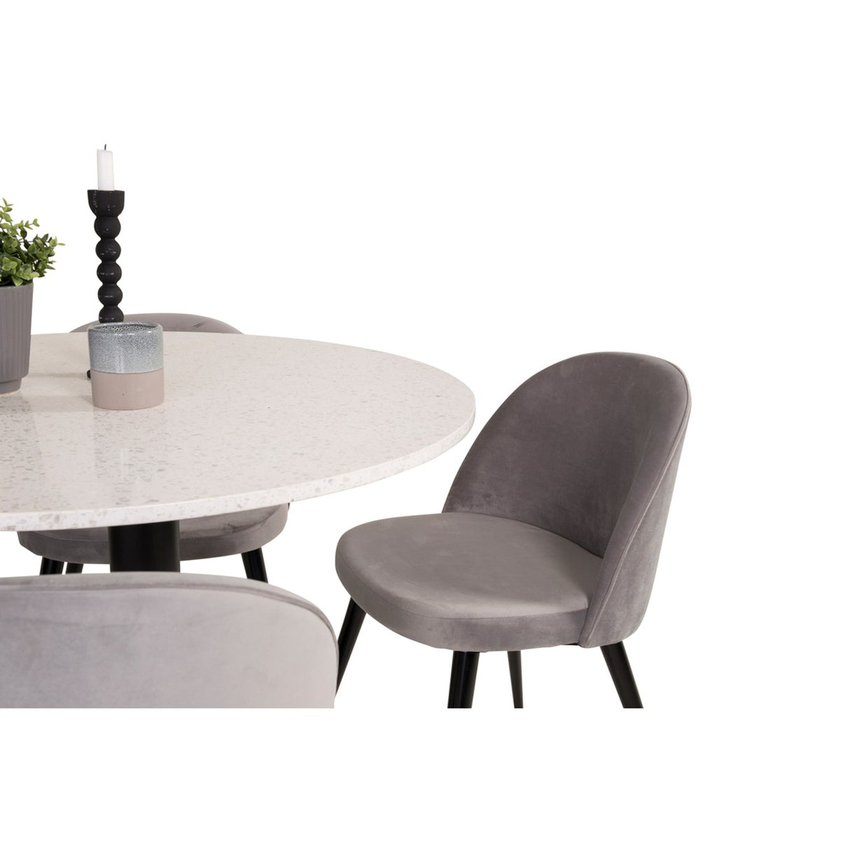 Razzia, Velvet Rund matgrupp Vit