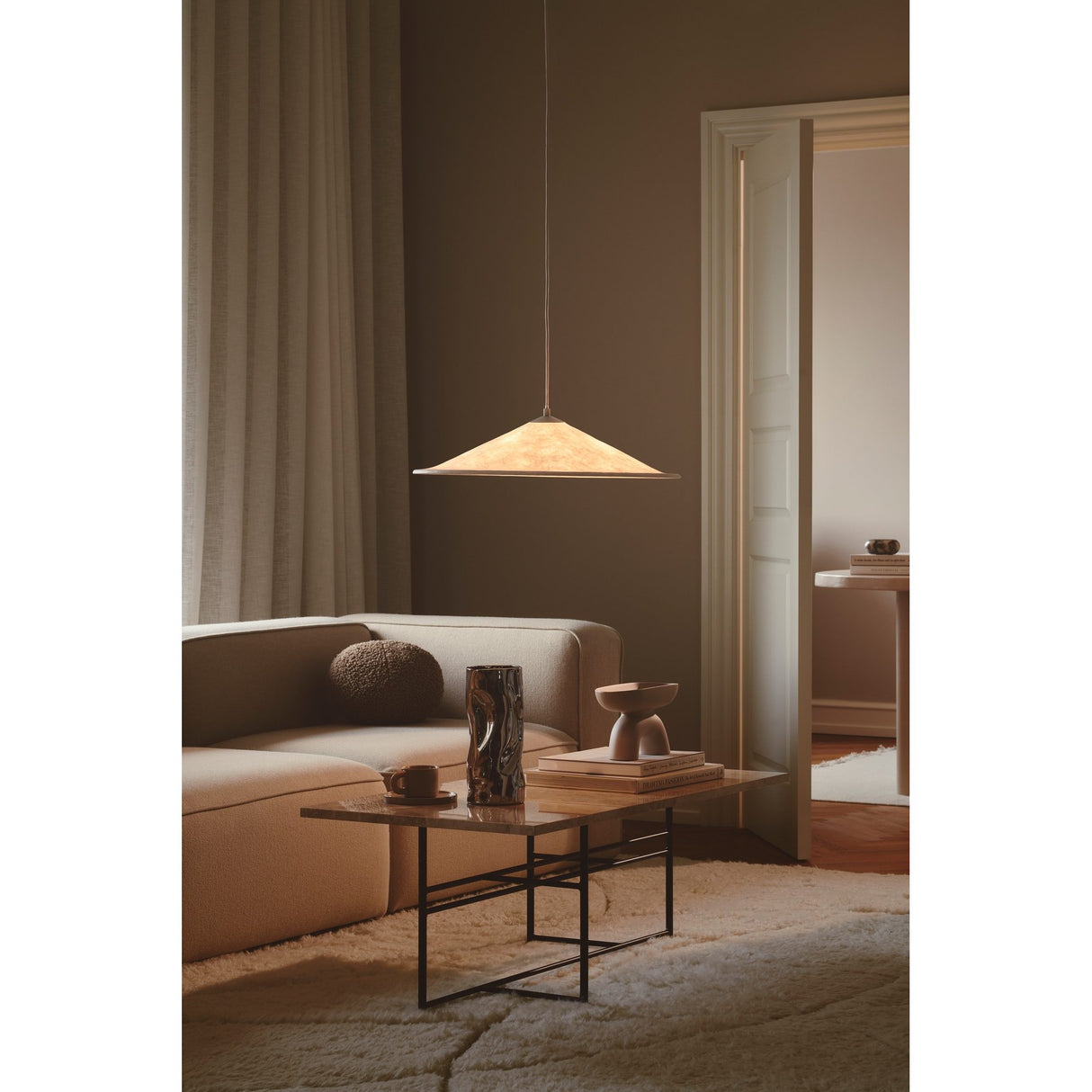 Hill Vit Taklampa 55 cm