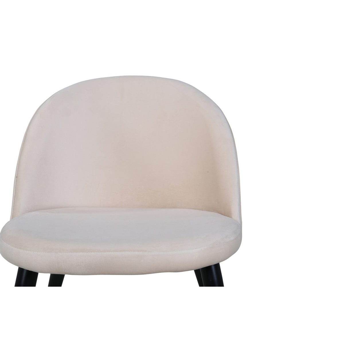Sammet Matstol Beige,Svart, Polyesterlinne, 54 x 77 x 50