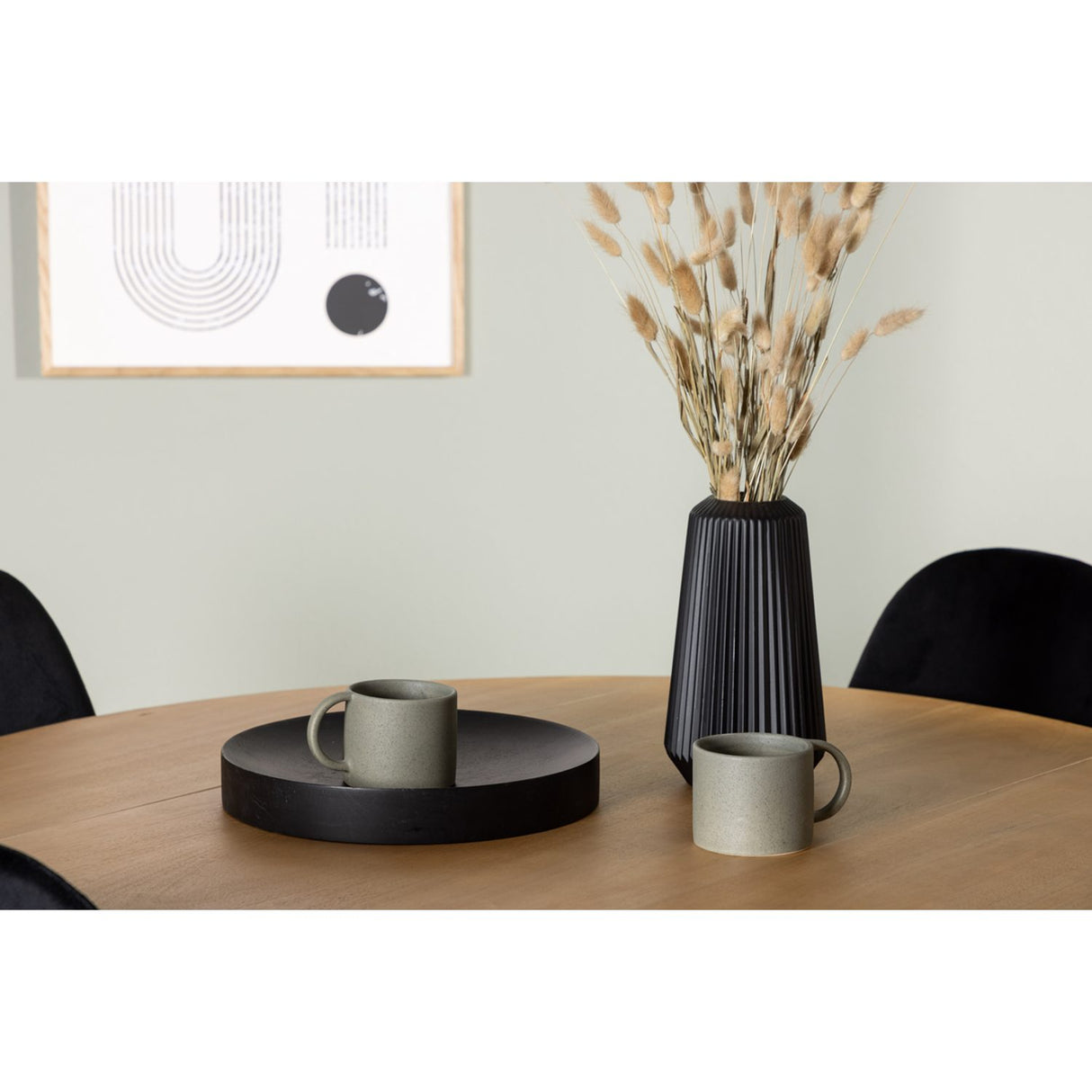 Yakidon, Polar Rund matgrupp Svart, Brun, ⌀120