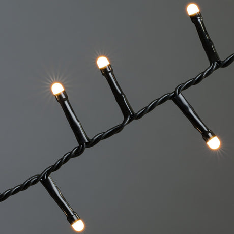 Cluster Frostad LED Svart kabel 30V/IP44 Ljusslinga Ute 8.78m, Amber