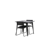 Tempe, Kenth Rektangulär matgrupp Svart, Svart, 80 x 80
