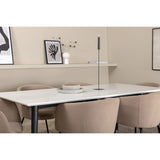 Jimmy, Berit Rektangulär matgrupp Beige, Svart, Svart,Vitt, 195 x 90