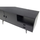 Guld Sideboard Svart, 160 x 80