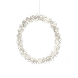 45 cm 40 varmvita LED Julkrans med Belysning Silver