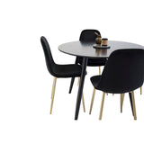 Plaza, Polar Rund matgrupp Svart,Guld, Svart, ⌀100