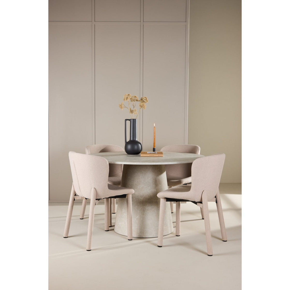 Lanzo, Astoria Runt matgrupp Beige, Beige, 4st