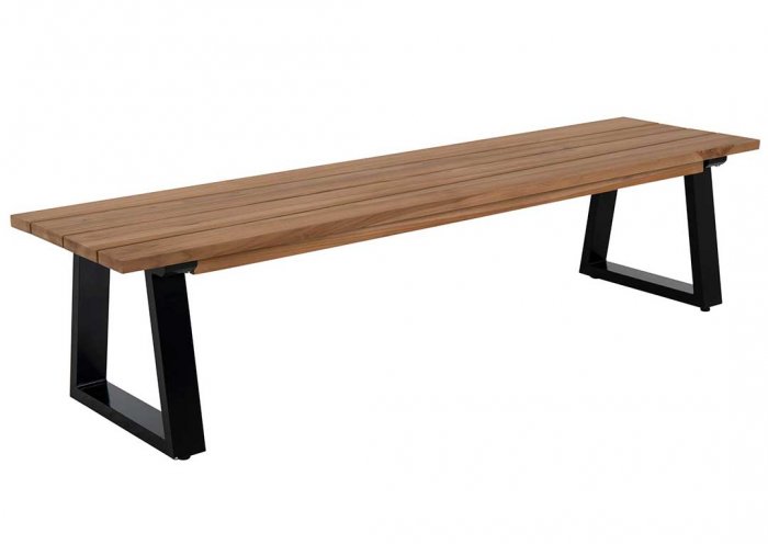 Laurion Bänk Teak/Svart