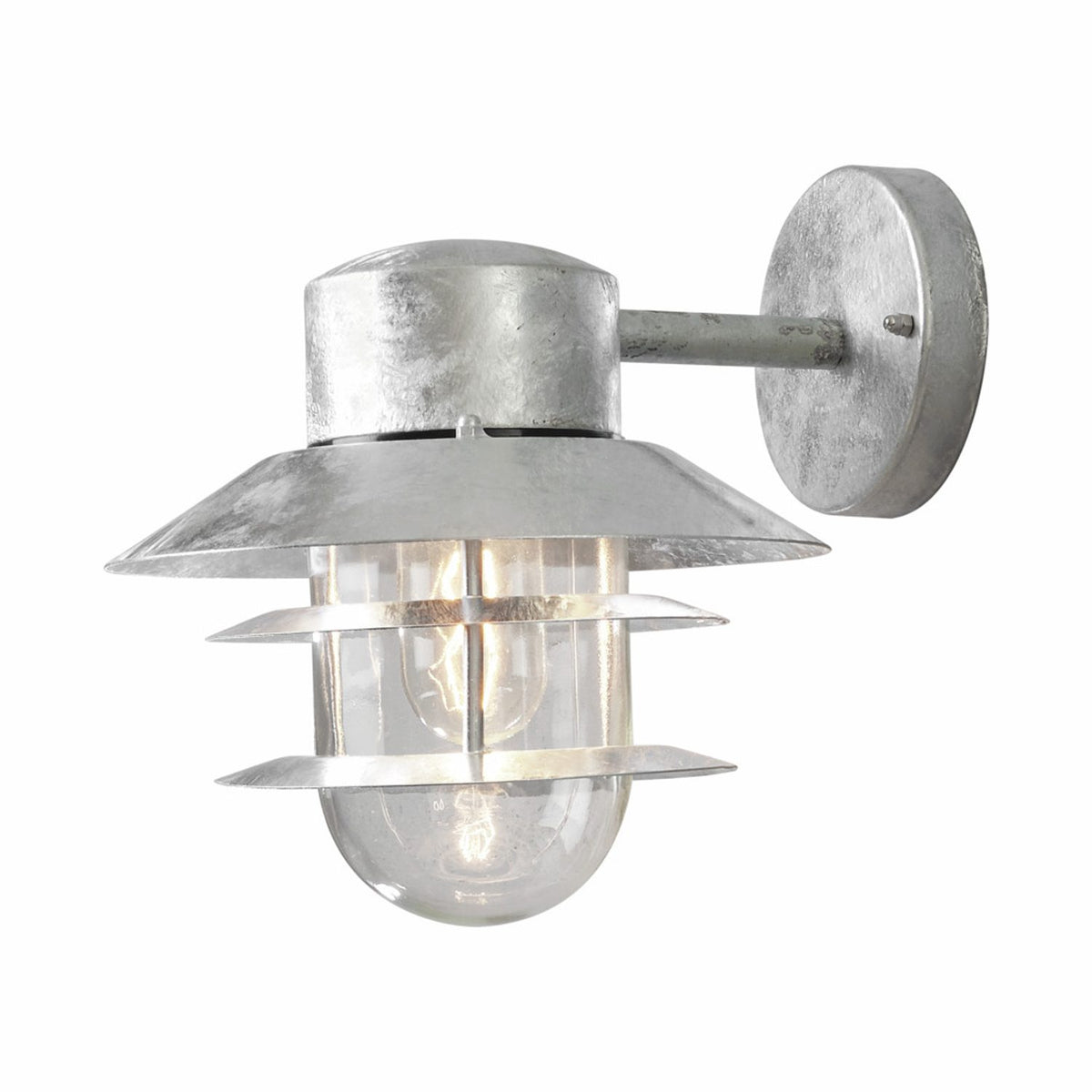 Modena E27 24 cm Vägglampa Ute Galvaniserad, Ned