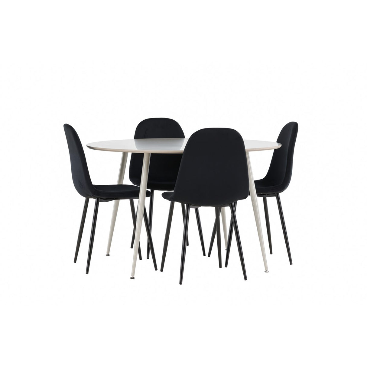 Plaza, Polar Rund matgrupp Svart, Beige, ⌀120